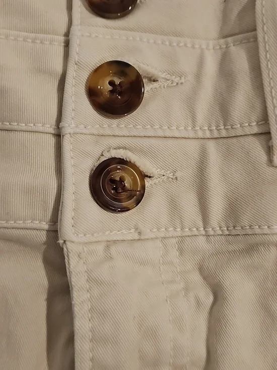 Veronica Beard Marley Convertible Leg High Rise Utility Pant Ecru Sz 29 - Picture 7 of 13